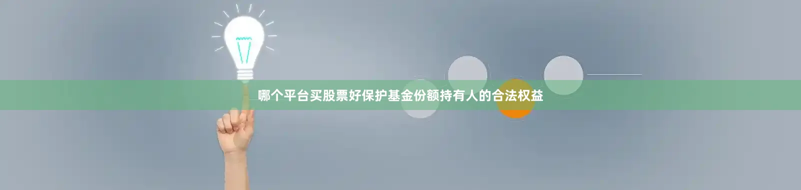 哪个平台买股票好保护基金份额持有人的合法权益