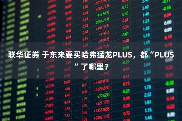 联华证券 于东来要买哈弗猛龙PLUS，都“PLUS”了哪里？